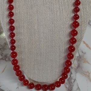 Ruby Beaded Necklace
